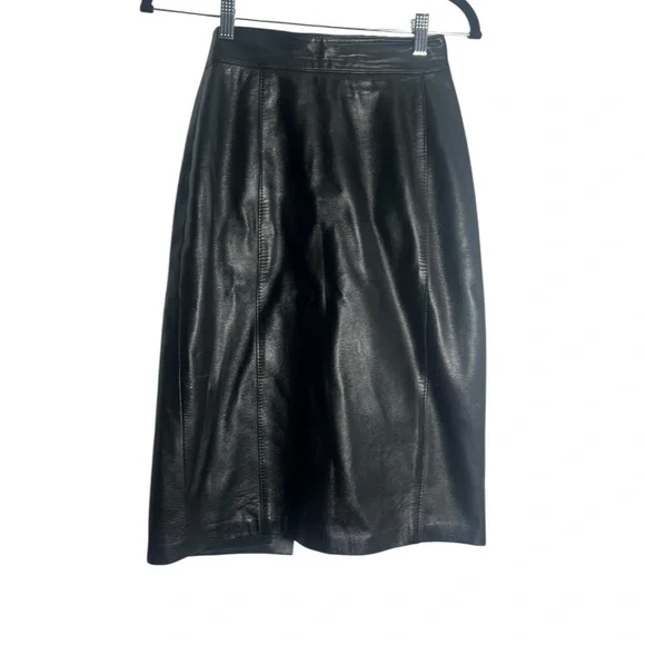 Black Leather Skirt -Date Night - office - Size S - Picture 5 of 5